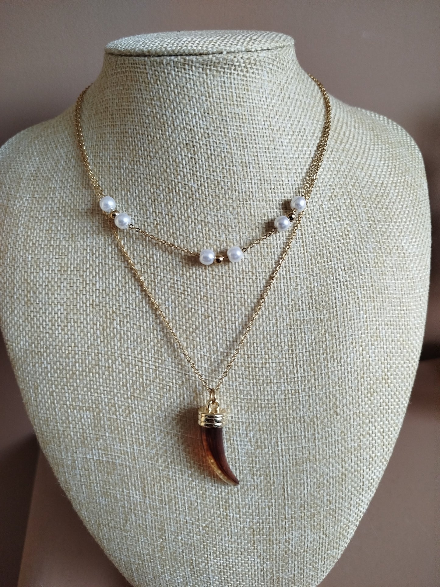 Collier Ambre Marron