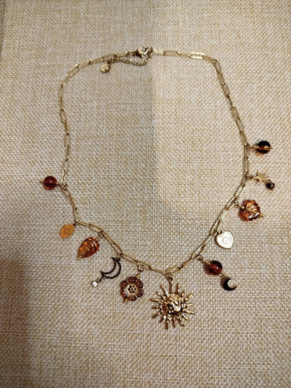 collier Olivia marron