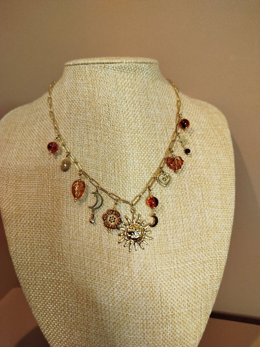 collier Olivia marron