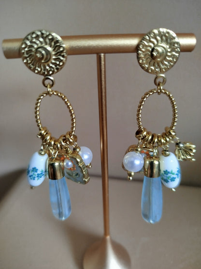Boucles D'oreilles Valentine verte