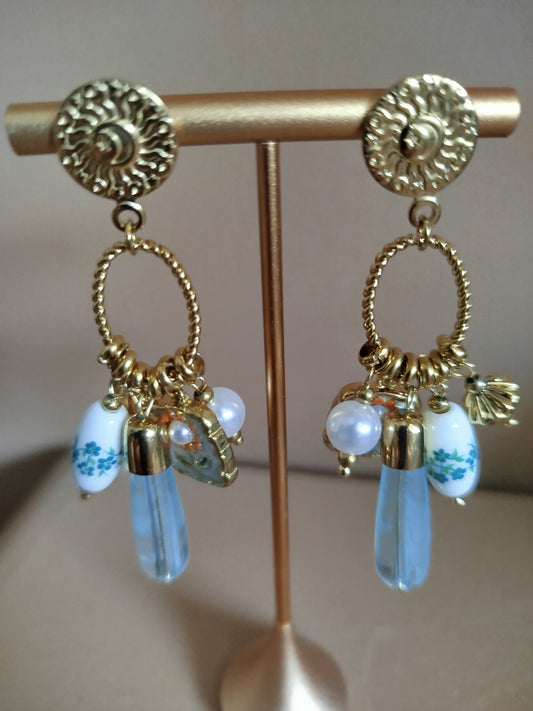 Boucles D'oreilles Valentine verte