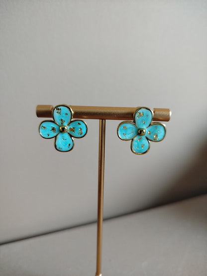 Boucles d'oreilles Badia bleue