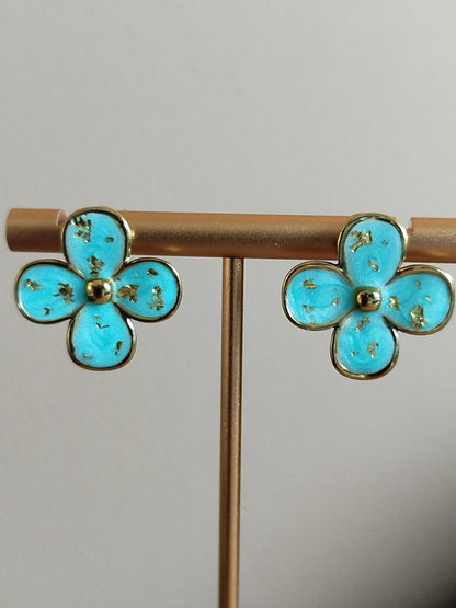 Boucles d'oreilles Badia bleue