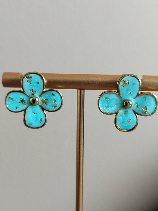 Boucles d'oreilles Badia bleue