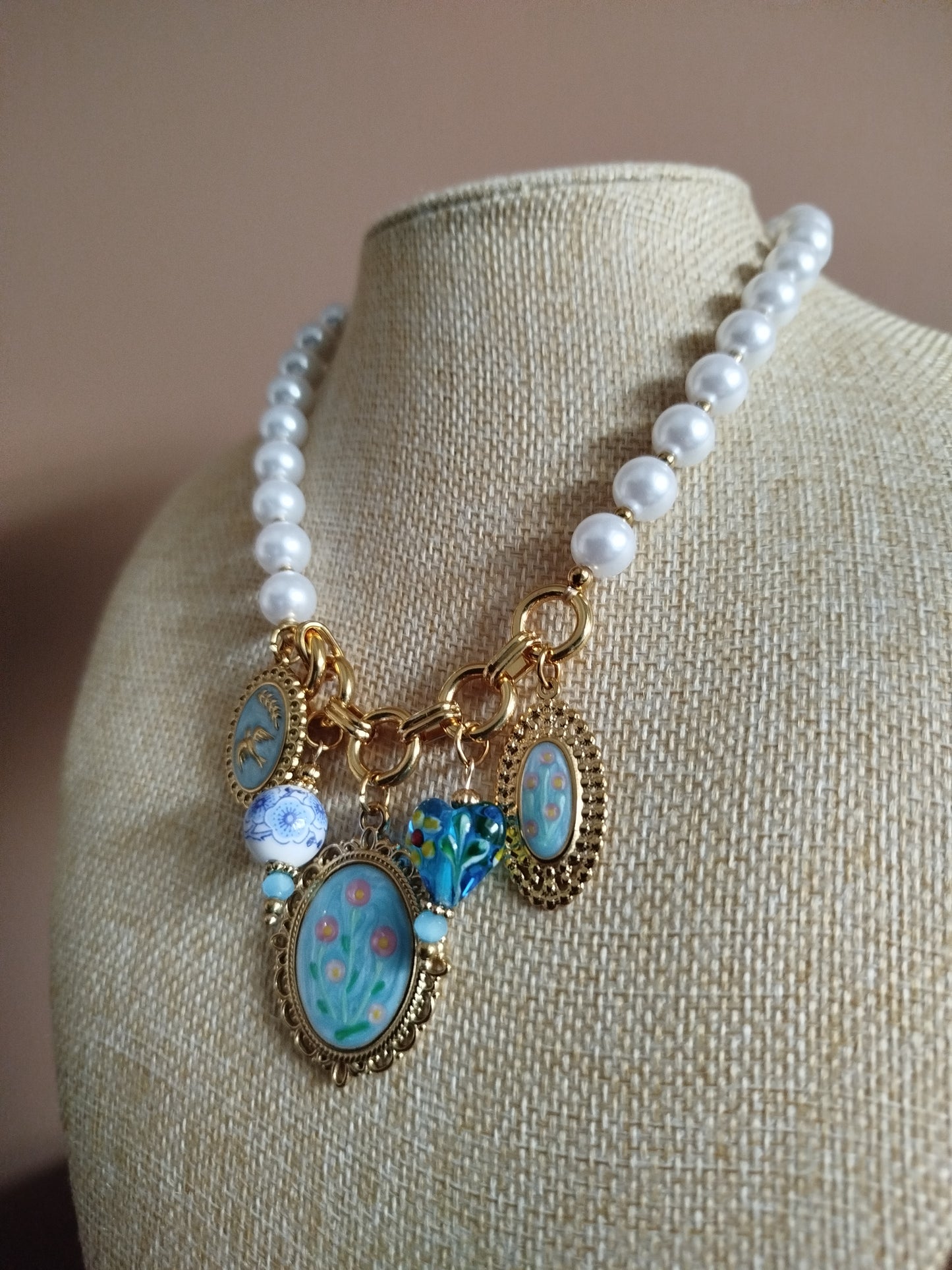 Collier Violette bleu