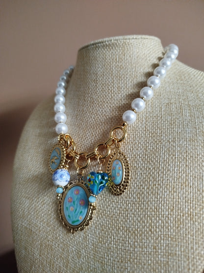 Collier Violette bleu