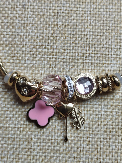 Bracelet Myosotis rose